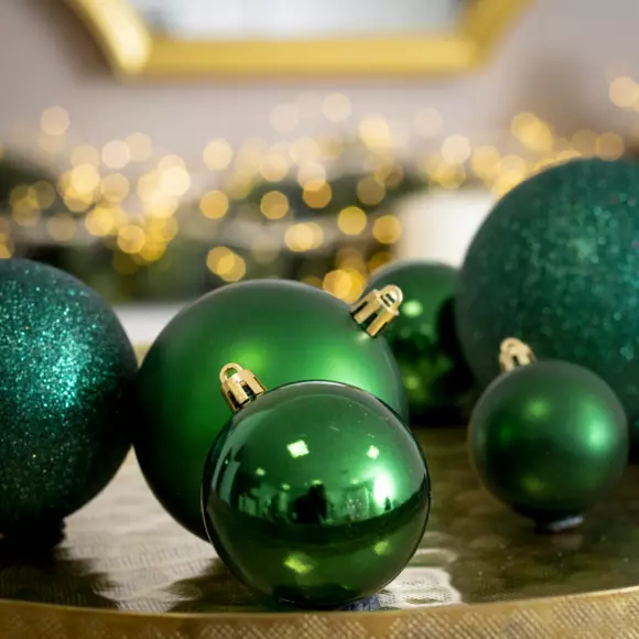 Set van 20 kerstballen New Alpine Mix dennengroen