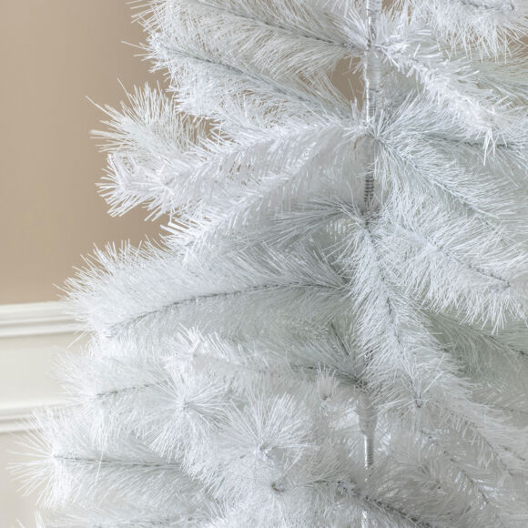 Sapin artificiel de Noël Oregon H185 cm Blanc Grisé