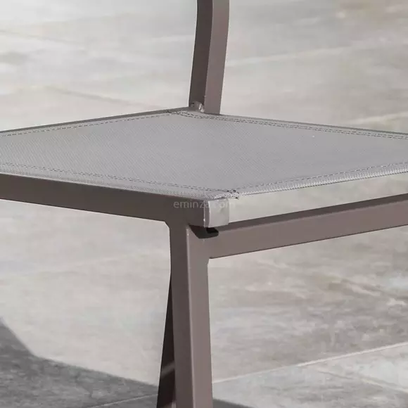 Tuinstoel stapelbaar aluminium Murano - Taupe