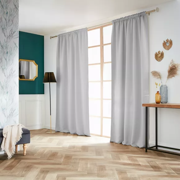 Rideau obscurcissant  galon fronceur (140 x 260 cm) Dark Gris clair