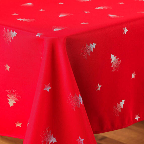 Tischdecke rechteckig (L300 cm) Tannen Rot 2