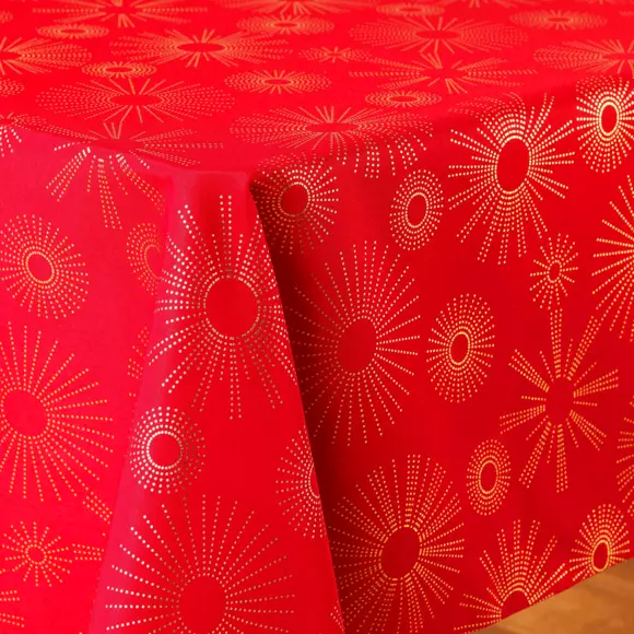 Mantel rectangular (L240 cm) Pampille metálico Rojo 2