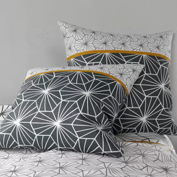 Funda Nórdica y dos fundas de algodón (240 cm) Mijo Gris