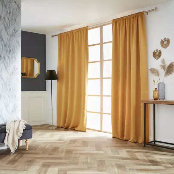 Rideau obscurcissant  galon fronceur (140 x 260 cm) Dark Jaune moutarde