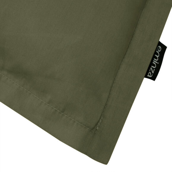 Funda de almohada cuadrada en percal de algodón (65 cm) Cali Verde romero