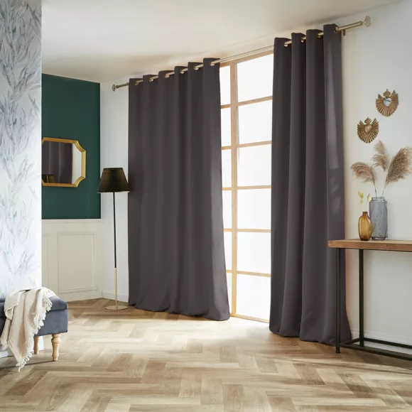 Rideau obscurcissant (180 x 260 cm) Dark Gris anthracite