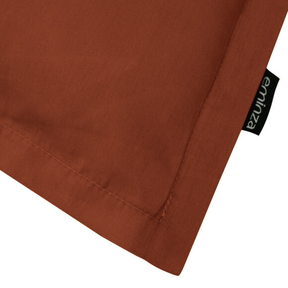 Funda de almohada rectangular en percal de algodón (80 cm) Cali Terracota