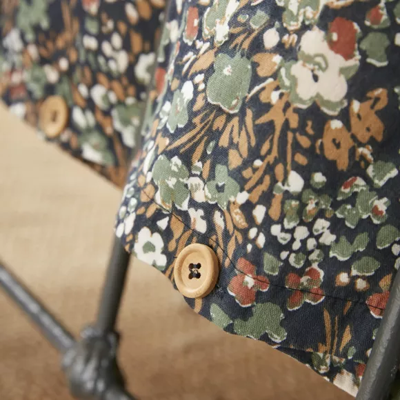 Housse de couette gaze de coton (140 cm) Constance Bleu nuit