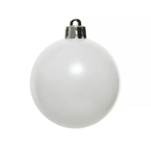 Lote de 12 bolas de Navidad (D60 mm) Alpine Blanco
