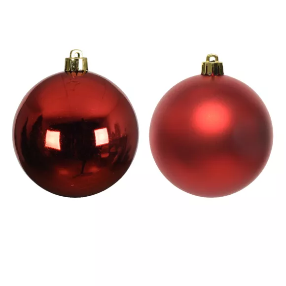 Set van 4 kerstballen (D100 mm) Alpine Rood