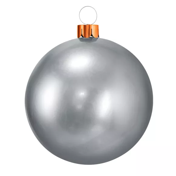 Aufblasbare Weihnachtskugel D65 cm Silber