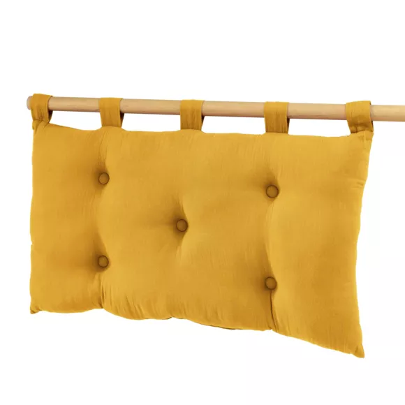 Testata letto garza di cotone (80 cm) Gaïa Giallo zafferano 4