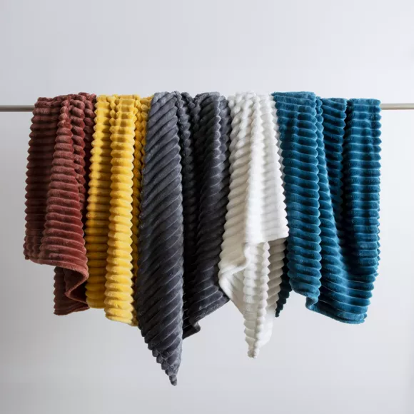 Plaid doux (150 cm) Dune Bleu
