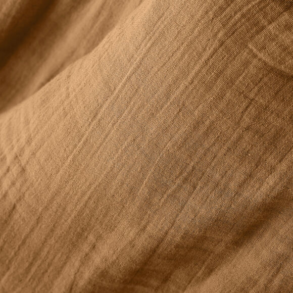 Drap housse gaze de coton (90 cm) Gaïa Camel 2