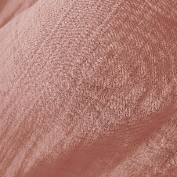 Sábana encimera en gasa de algodón (270 cm) Gaïa Rosa durazno 2