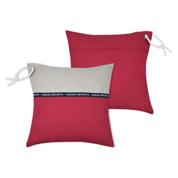 Cuscino quadrato di cotone (50 x 50 cm) Fregate Rosso