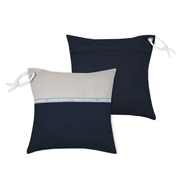 Cuscino quadrato di cotone (50 x 50 cm) Escale Blu marino
