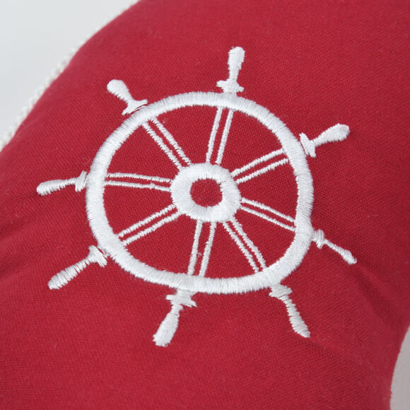 Kissen Rettungsrings aus Baumwolle (50 cm) Fregate Rot