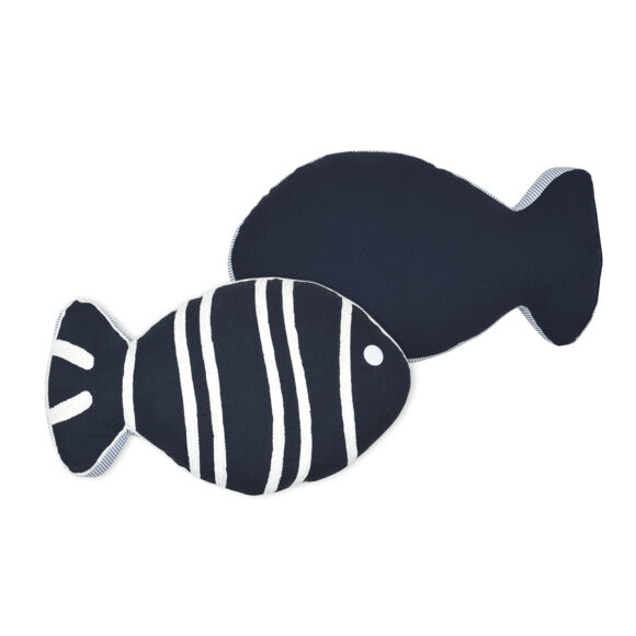 Coussin poisson  (50 cm) Escale Bleu marine