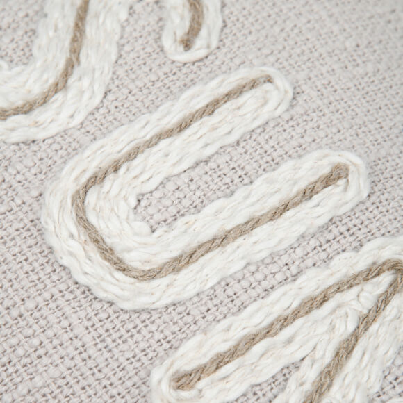 Rechteckiges Kissen aus Baumwolle (30 x 50 cm) Arcachon Beige