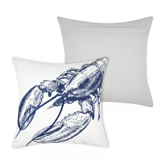 Cojín cuadrado (45 cm) Shellfish Azul marino