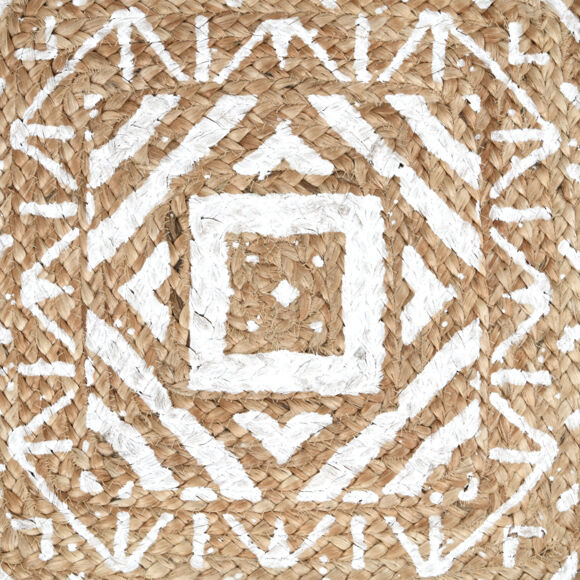 Cojín de suelo en  yute (60 x H10 cm) Nikaia Blanco