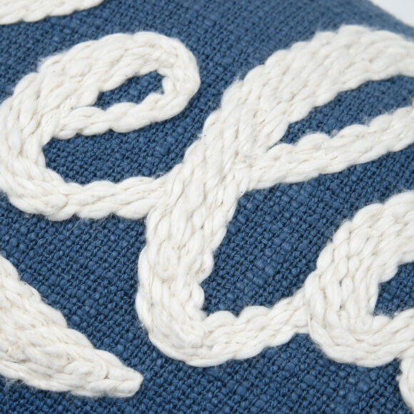 Cojín rectangular en algodón (30 x 50 cm) Arcachon Azul