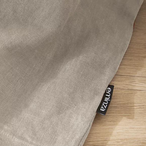 Taie d'oreiller carrée lin lavé (80 cm) Louise Beige 3