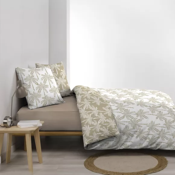 Funda nórdica y dos fundas en algodón (260 x 240 cm) Oliana Beige