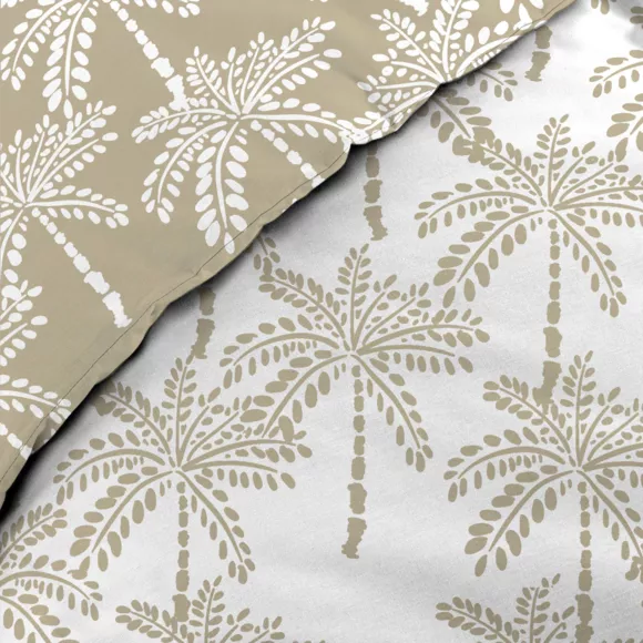 Funda nórdica y dos fundas en algodón (260 x 240 cm) Oliana Beige