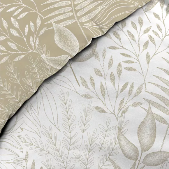 Funda nórdica y dos fundas en algodón (260 x 240 cm) Cassia Beige