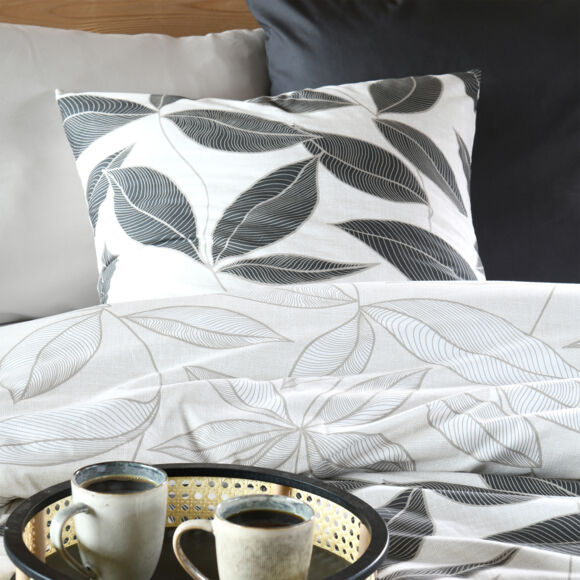 Funda de almohada cuadrada en percal de algodón (63 x 63 cm) Matisse Gris