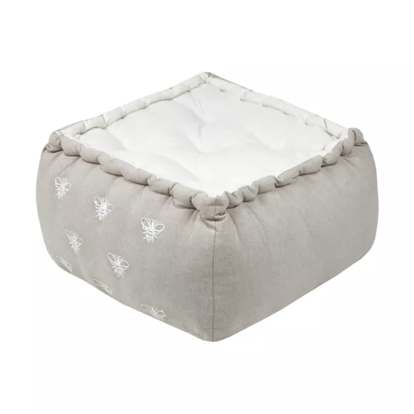 Cojín de suelo en algodón gran altura (40 x 30 cm) Butine Beige