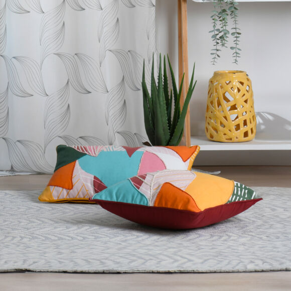 Cuscino rettangolare cotone (30 x 50 cm) Frida Multicolore