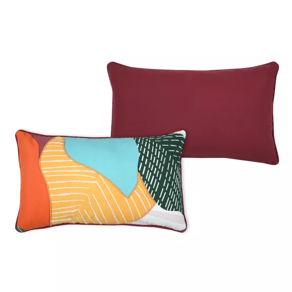 Coussin rectangulaire coton (50 cm) Frida Jaune moutarde
