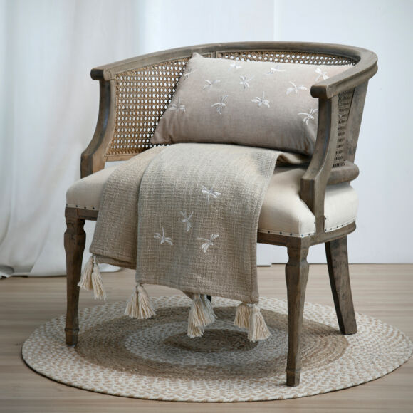 Cuscino rettangolare cotone (30 x 50 cm) Butine Beige