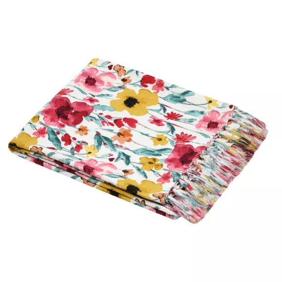 Jeté de canapé coton (125 x 150 cm) Lucya Multicolore