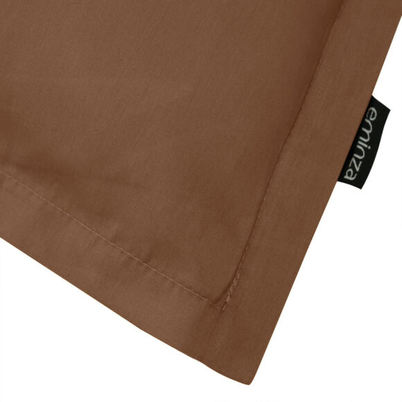 Funda de almohada rectangular de percal de algodón (80 cm) Cali Cappuccino 2