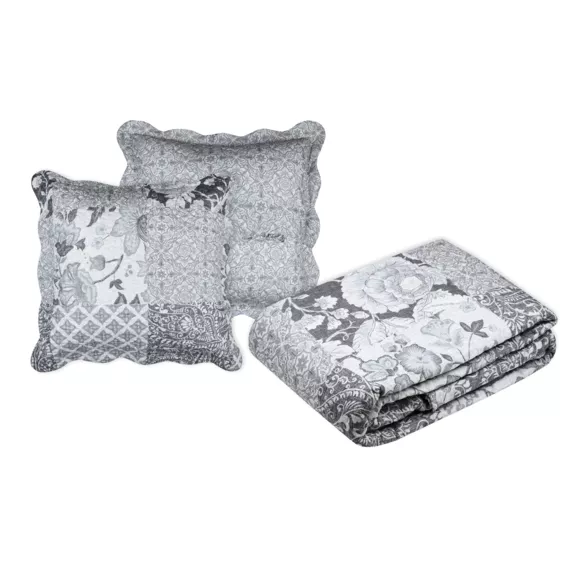 Colcha y funda de almohada (180 x 240 cm) Octavia Gris
