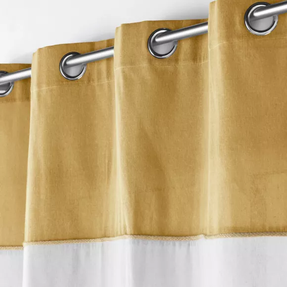 Cortina en poliester (140 x 240 cm) Janara Amarillo ocre