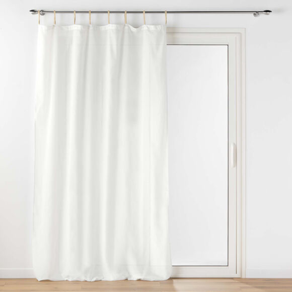 Tenda trasparente a passanti cotone (140 x 240 cm) Belani Bianco
