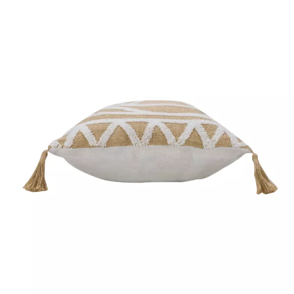 COUSSIN DEHOUS. COMPR. POMPONS 30 x 50 CM POLYCOTON UNI+JUTE+TUFTE ASMARA