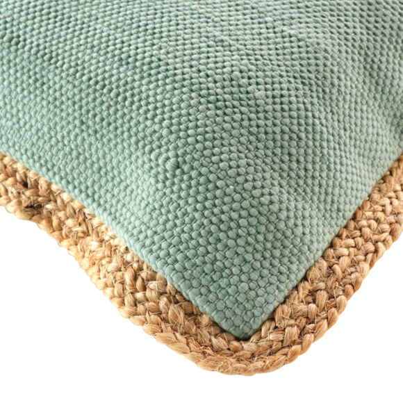 Cuscino quadrato iuta e cotone (45 x 45 cm) Akina Verde salvia