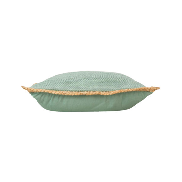 Cojín cuadrado en yute y algodón (45 x 45 cm) Akina Verde salvia