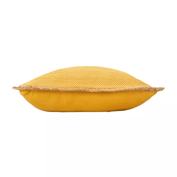COUSSIN DEHOUS COMPR PASSEPOIL 45 x 45 CM COTON/POLYESTER UNI+JUTE AKINA OCRE