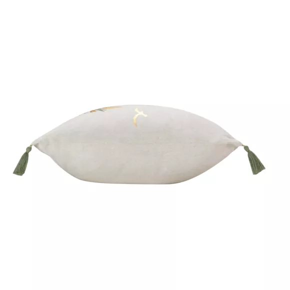 Cuscino quadrato cotone pon pon (45 x 45 cm) Papeete Verde salvia
