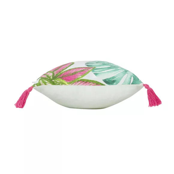 COUSSIN DEHOUS. COMPR. POMPONS 30 x 50 CM COTON IMPRIME LOUISIANE DES. PLACE