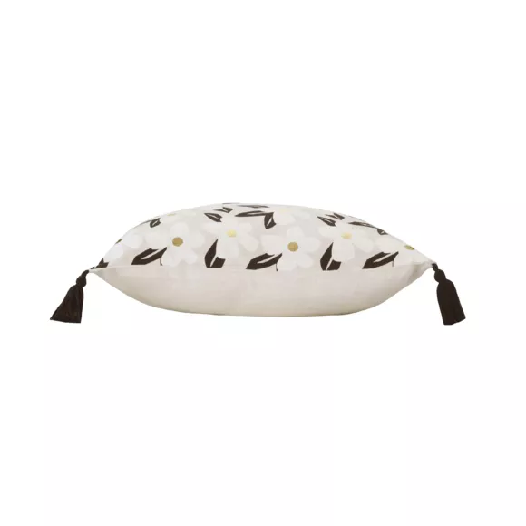 COUSSIN DEHOUS. COMPR. POMPONS 45 x 45 CM COTON IMPRIME OR DARCY DES. PLACE