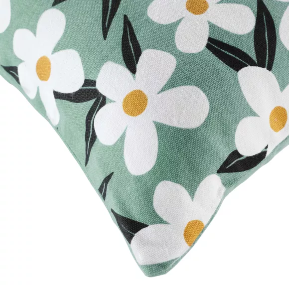 Funda de cojín en algodón (40 x 40 cm) Darcy Verde salvia