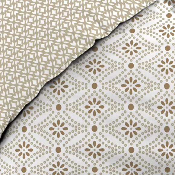 Dekbedovertrek en twee kussenslopen  katoen (260 x 240 cm) Brianna Beige